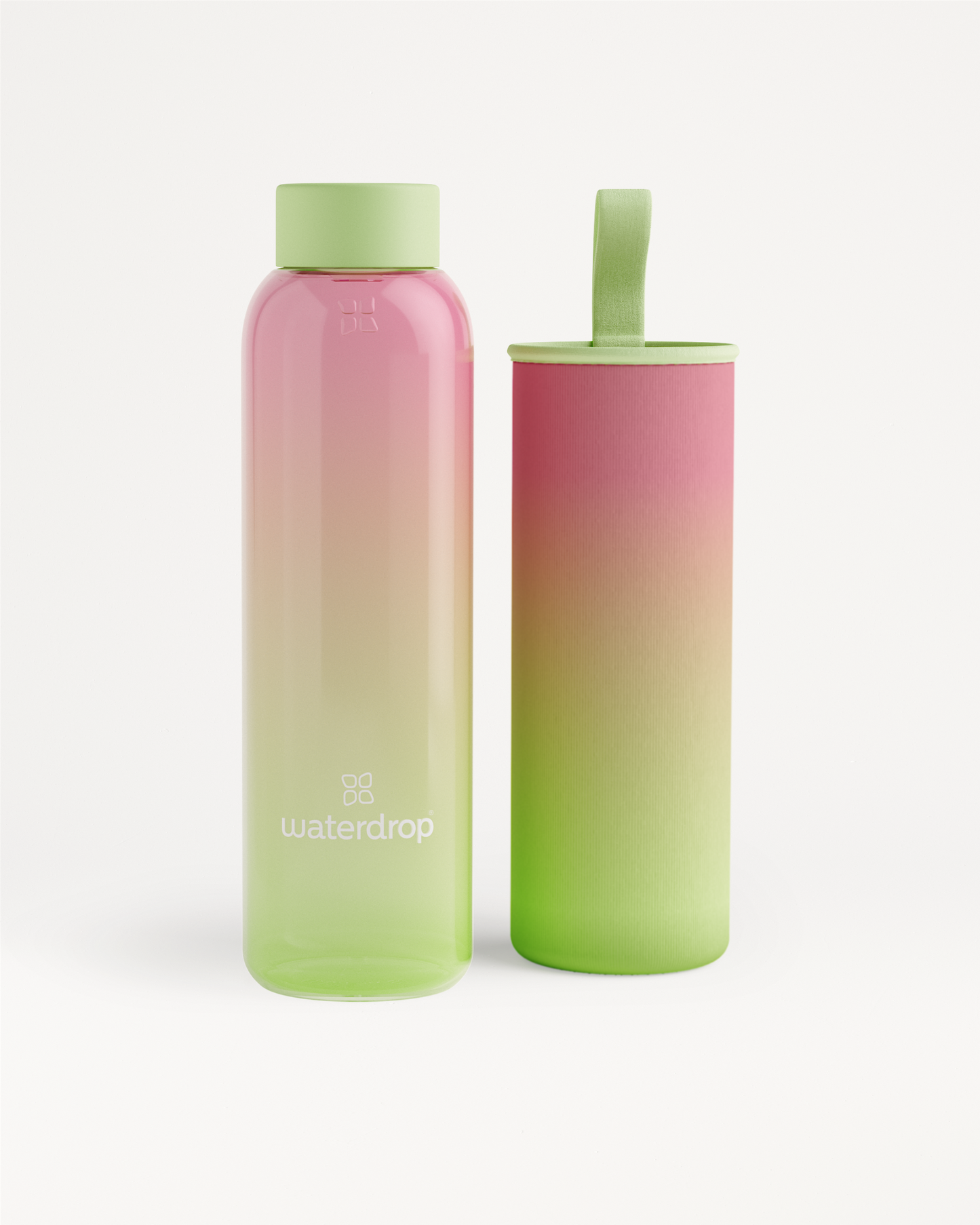 Summer Glass high-quality borosilicate Glass Bottle in Limited Edition ombre design, perfect for pairing with Microdrinks.
