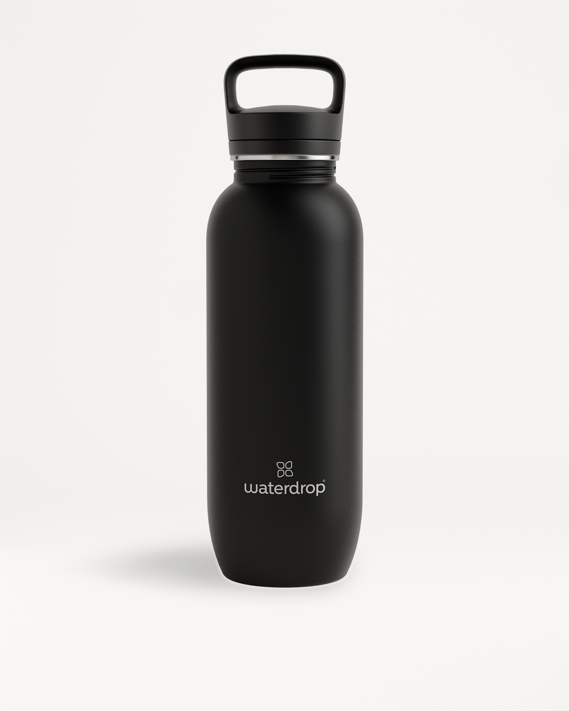 All-Purpose Ultralight Bottle with Spout Lid, black, 800ml and 1.2L, shown on a white background. Ideal for hiking and daily use.